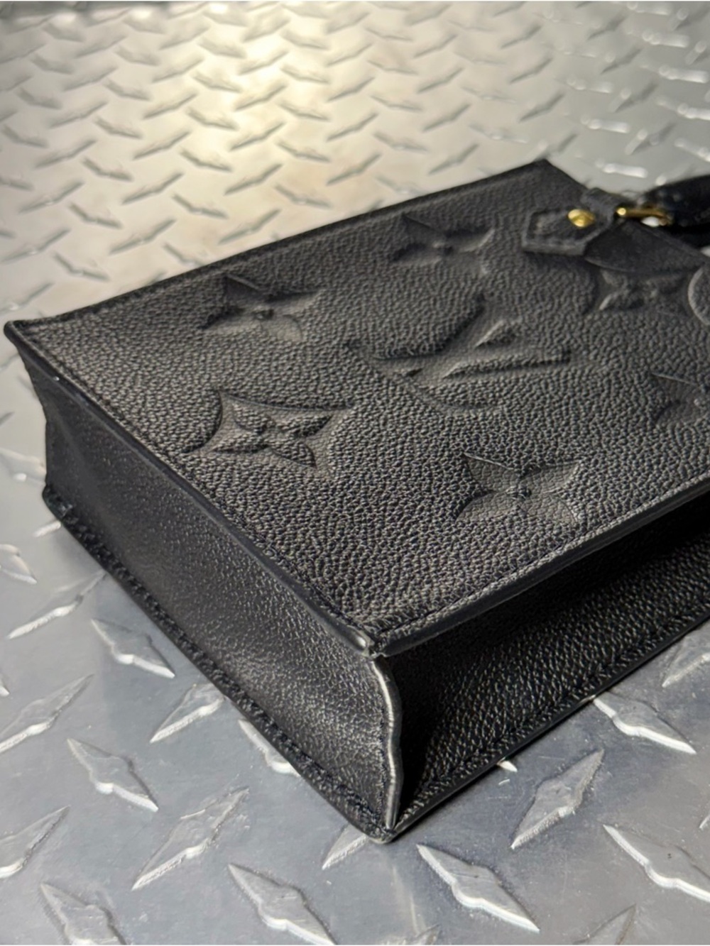 Louis Vuitton Giant Monogram Empreinte Petit Sac Plat in Black - Picture 5 of 11